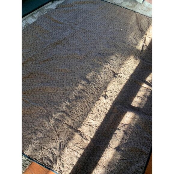 Handmade Patchwork Quilt 62” x 69” Geometric Patterns & Earthy Tones - Picture 6 of 8